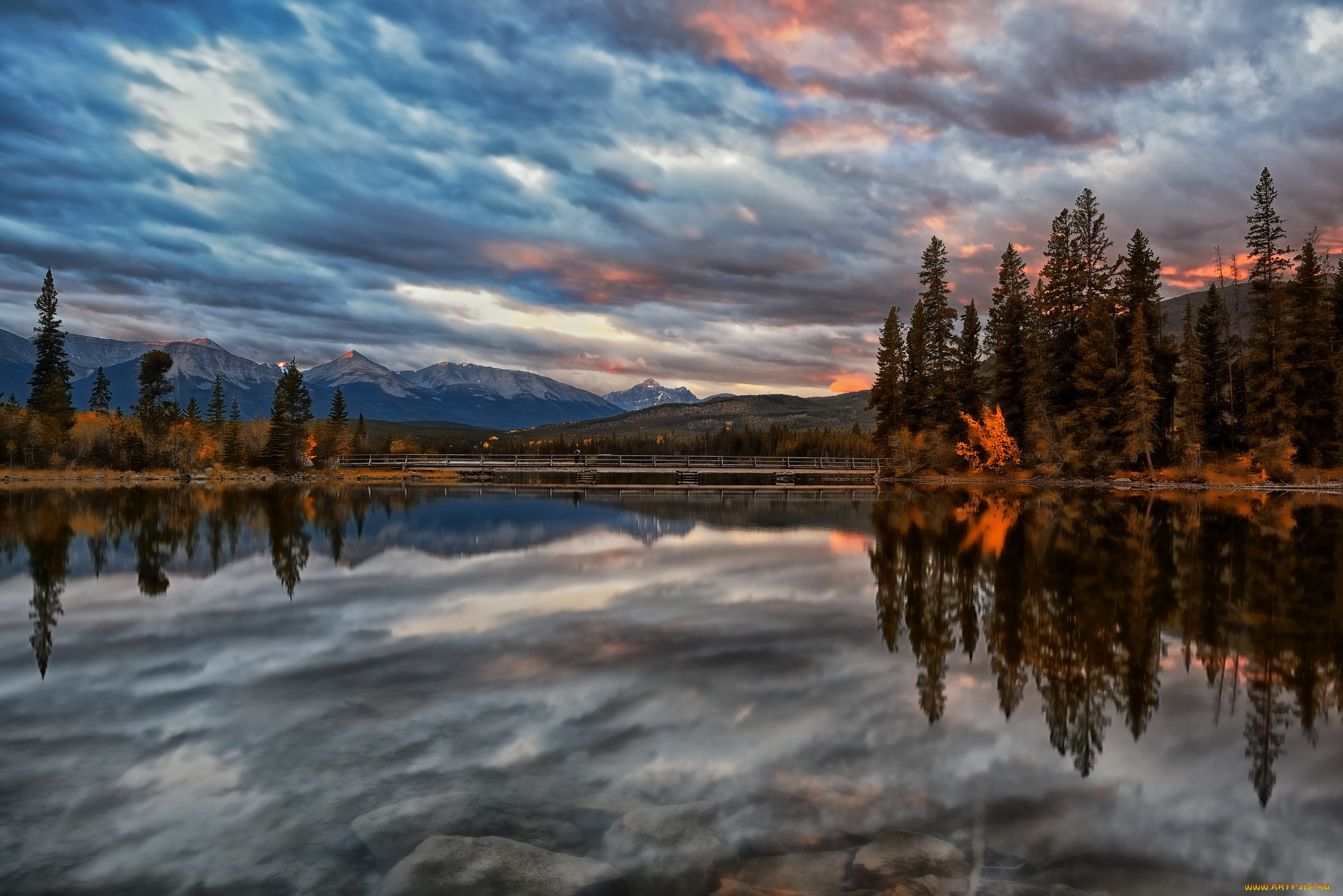 pyramid, lake, jasper, national, park, alberta, canada, , , , , , , , , 